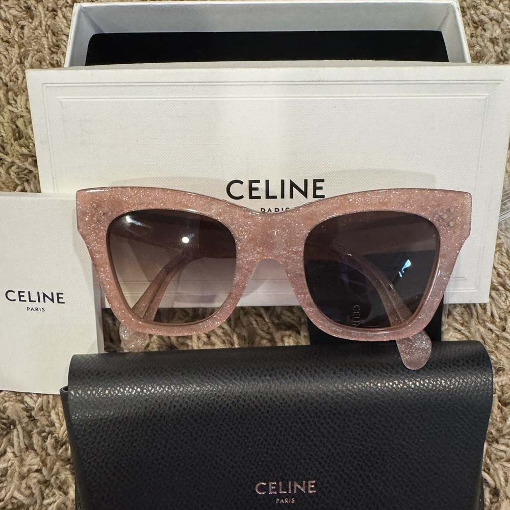 Celine Pink Glitter Sunglasses Brand New